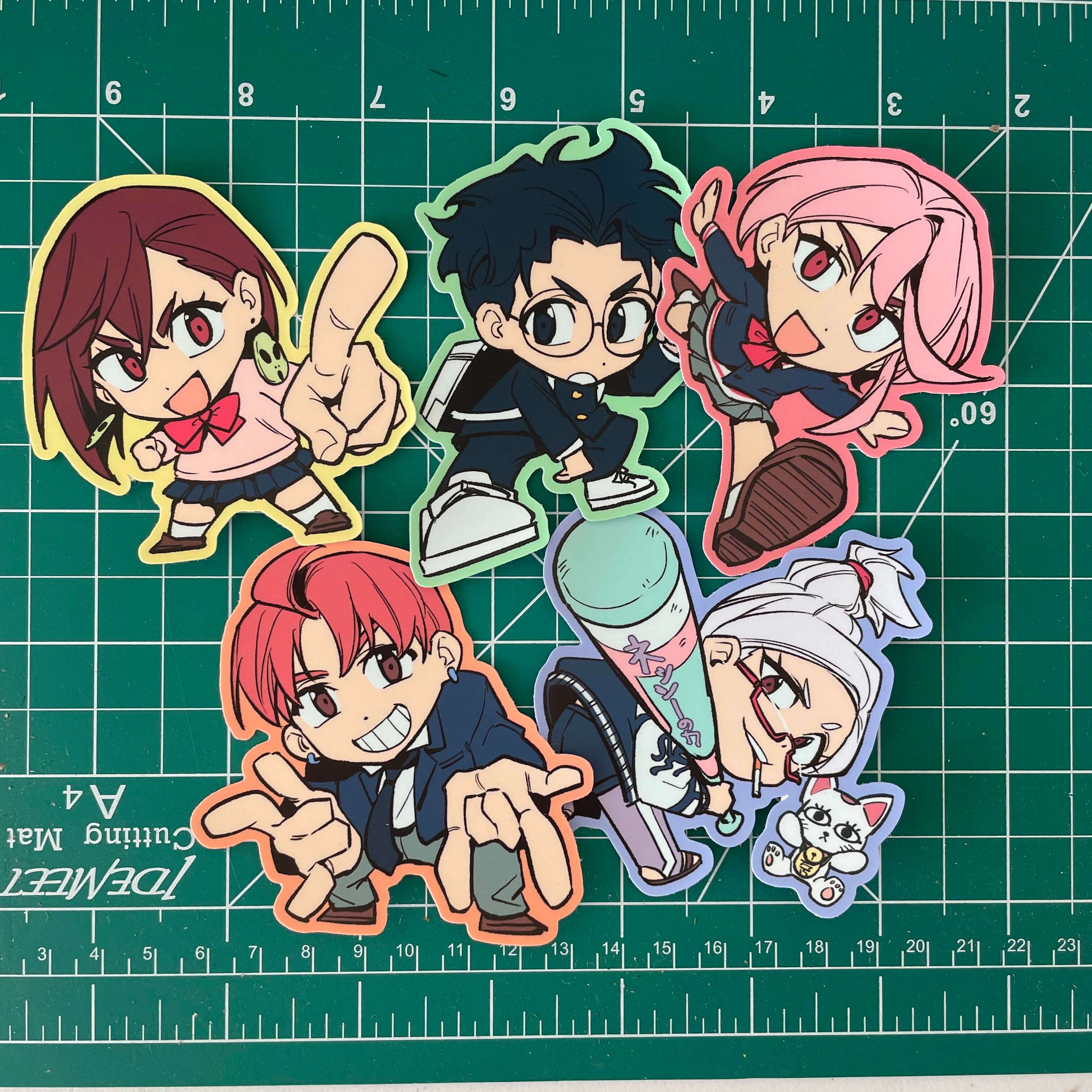 Dandadan 3" vinyl stickers