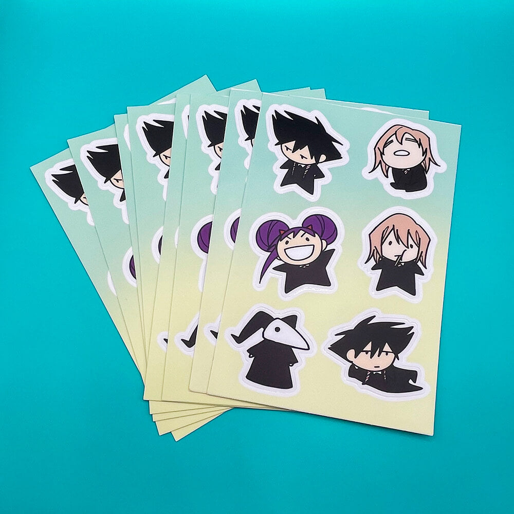Chibi Vinyl Sticker Sheets