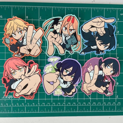 Chainsaw Man 3&quot; vinyl stickers