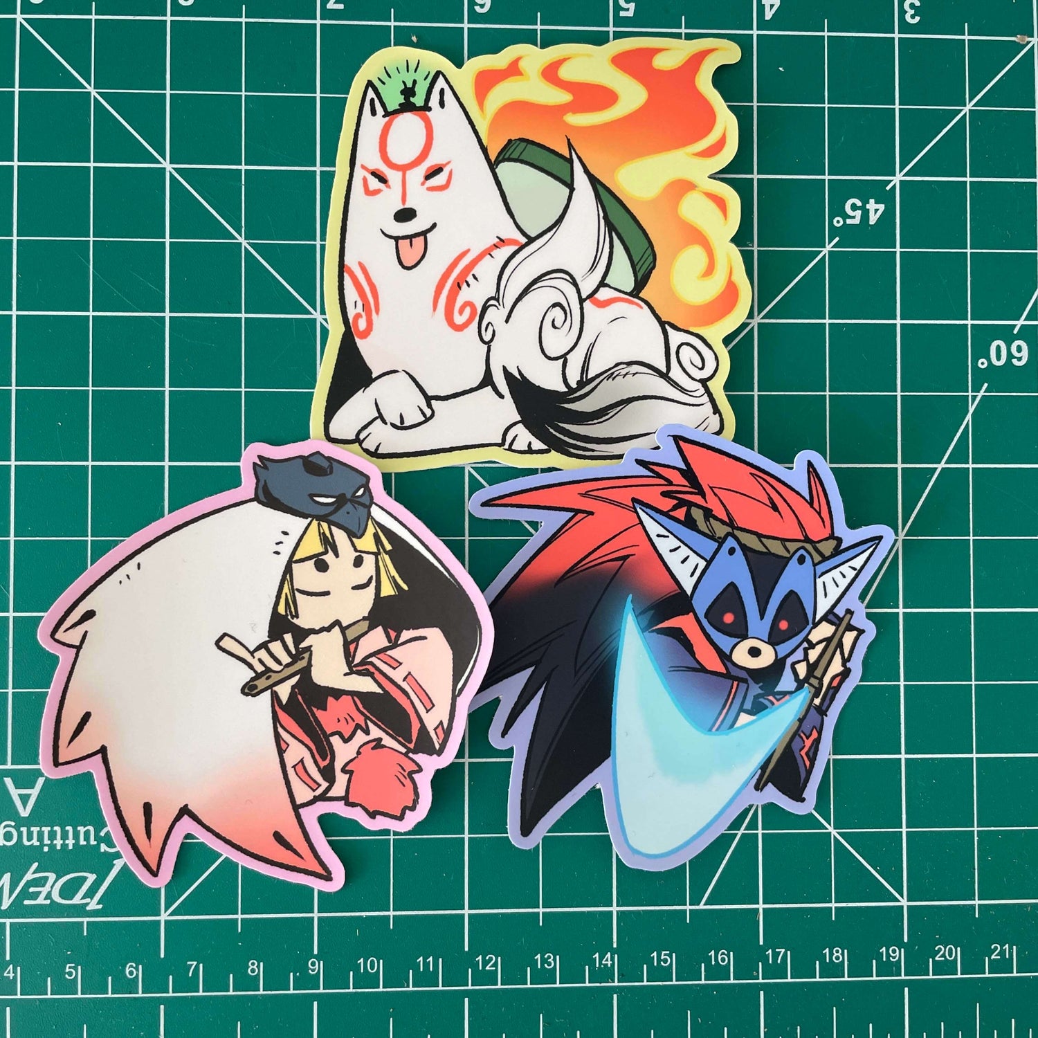 Okami 3&quot; vinyl stickers