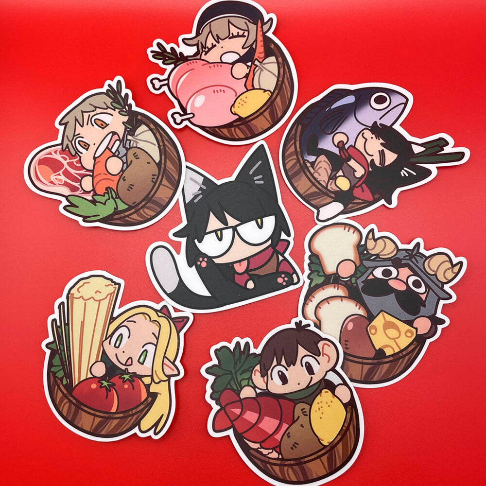 Dungeon Meshi vinyl stickers